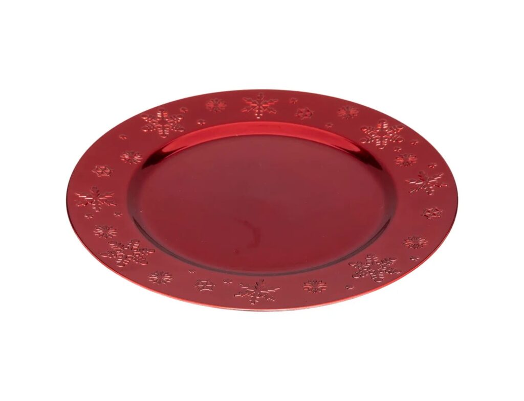 Πιάτα - Σετ Δείπνου/Καφέ Pres Plate Snowflake Red 33Cm 183454Rg