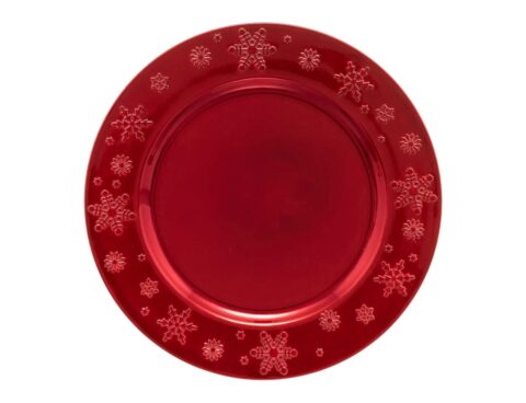Πιάτα - Σετ Δείπνου/Καφέ Pres Plate Snowflake Red 33Cm 183454Rg