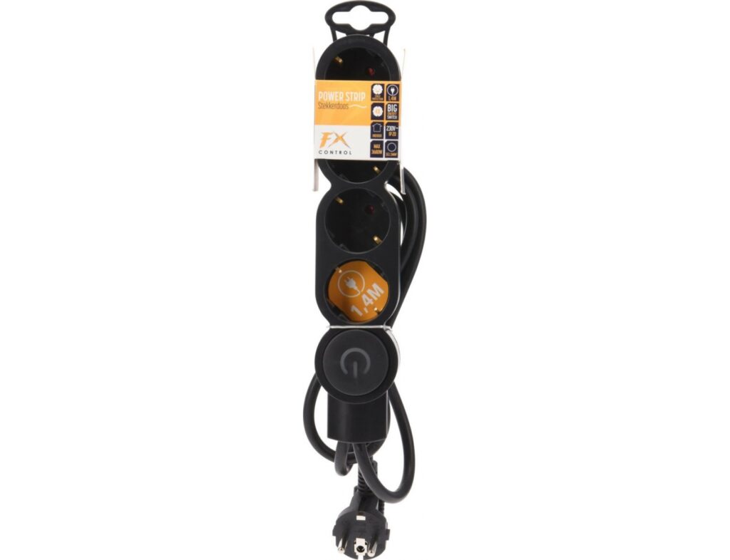 Πολύμπριζα Power Socket 4Way 140Cm Black Kt9000010