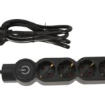 Πολύμπριζα Power Socket 4Way 140Cm Black Kt9000010