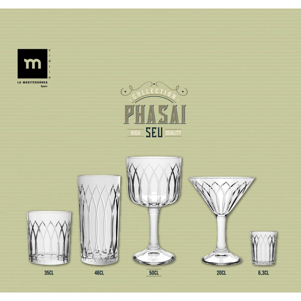 Ποτήρι Κρασί La Mediterránea Phasai seu Διαφανές Γυαλί 500 ml (24 Μονάδες)