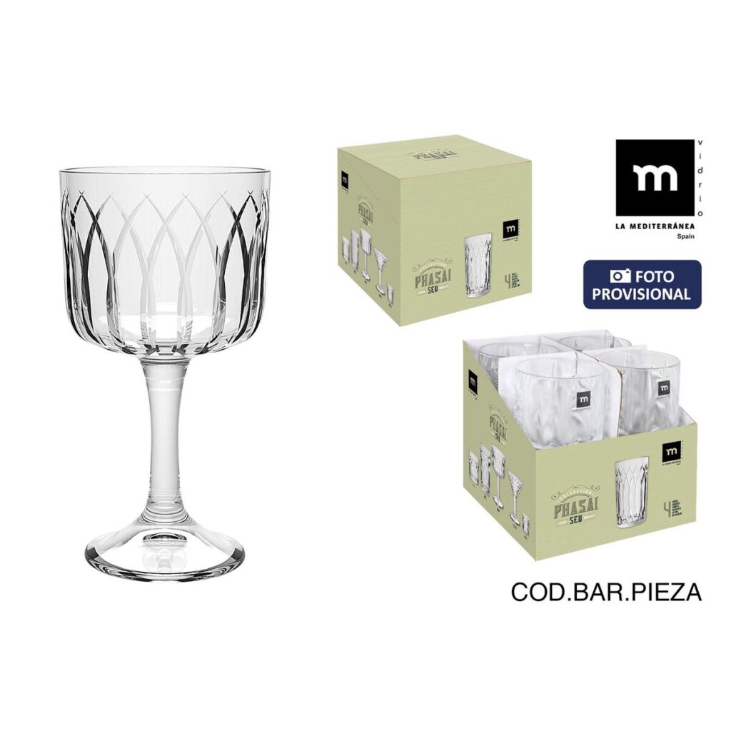 Ποτήρι Κρασί La Mediterránea Phasai seu Διαφανές Γυαλί 500 ml (24 Μονάδες)