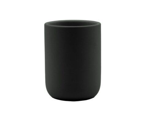 Ποτήρι Οδοντόβουρτσας Douceur D'intérieur - 7.5X10.5Cm - Μαύρο