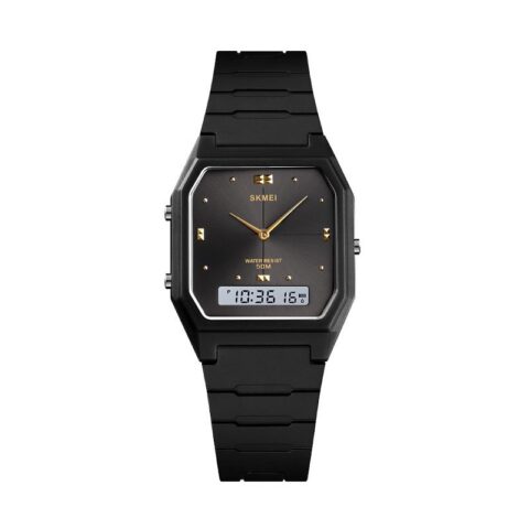 Ψηφιακό/αναλογικό ρολόι χειρός - Skmei - 1604 - Black/Black
