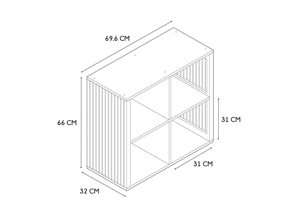 Ραφιέρες & Αποθηκευτικά Κουτιά Rangement Modulable 4 Cases Klaus M1 Hd0241Fs