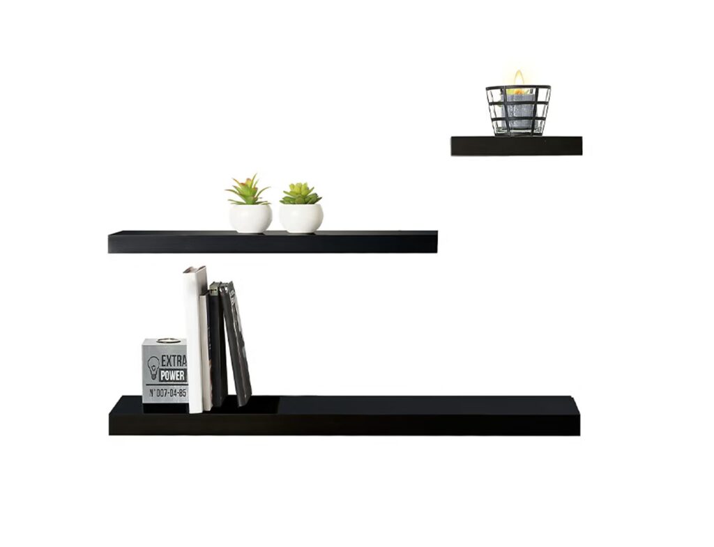 Ραφιέρες/Ράφια Τοίχου Wall Shelf 80Cm Black 138954A