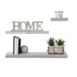 Ραφιέρες/Ράφια Τοίχου Wall Shelf Oak 23.5Cm Grey 138952D