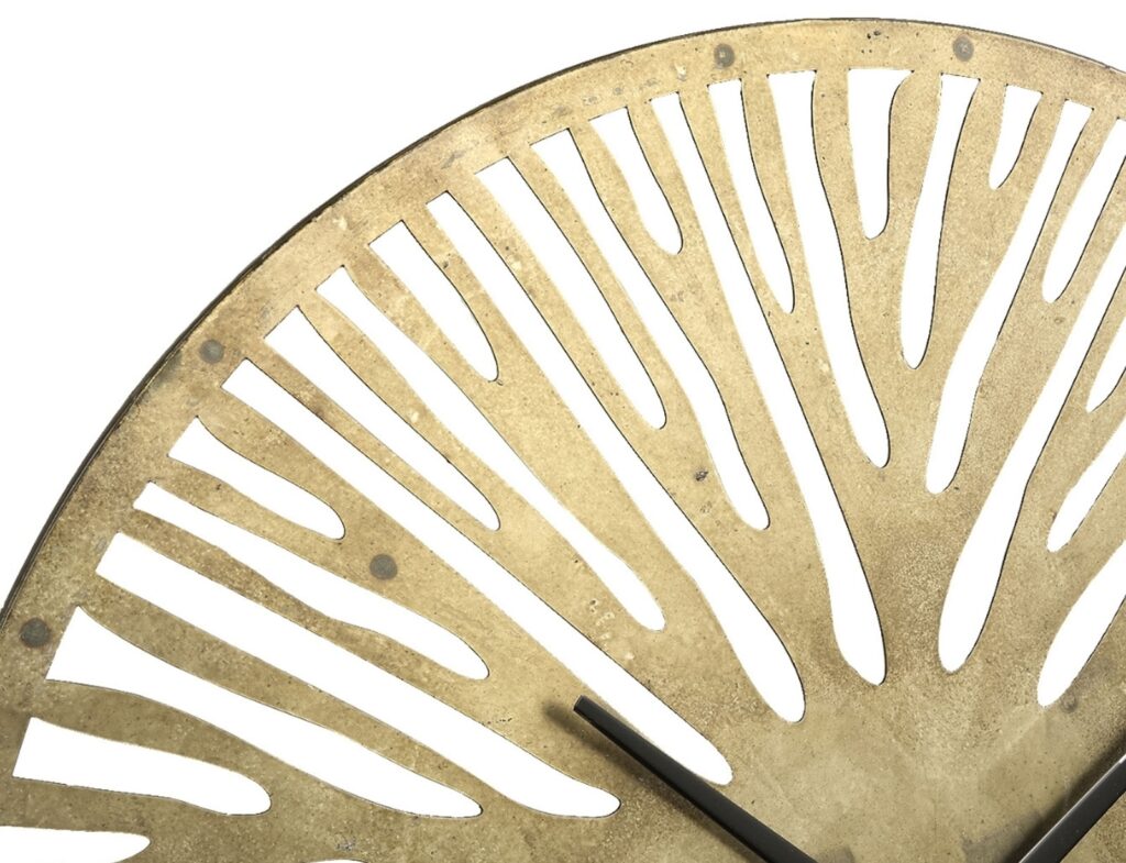 Ρολόγια Εσωτερικού Χώρου Ptmd Wall Clock Derandi Gold-Coloured 59 Cm