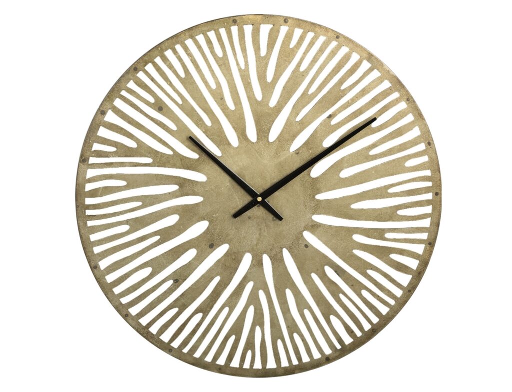 Ρολόγια Εσωτερικού Χώρου Ptmd Wall Clock Derandi Gold-Coloured 59 Cm
