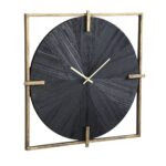 Ρολόγια Εσωτερικού Χώρου Ptmd Wall Clock Oxxo Gold-Coloured/Black 53 Cm