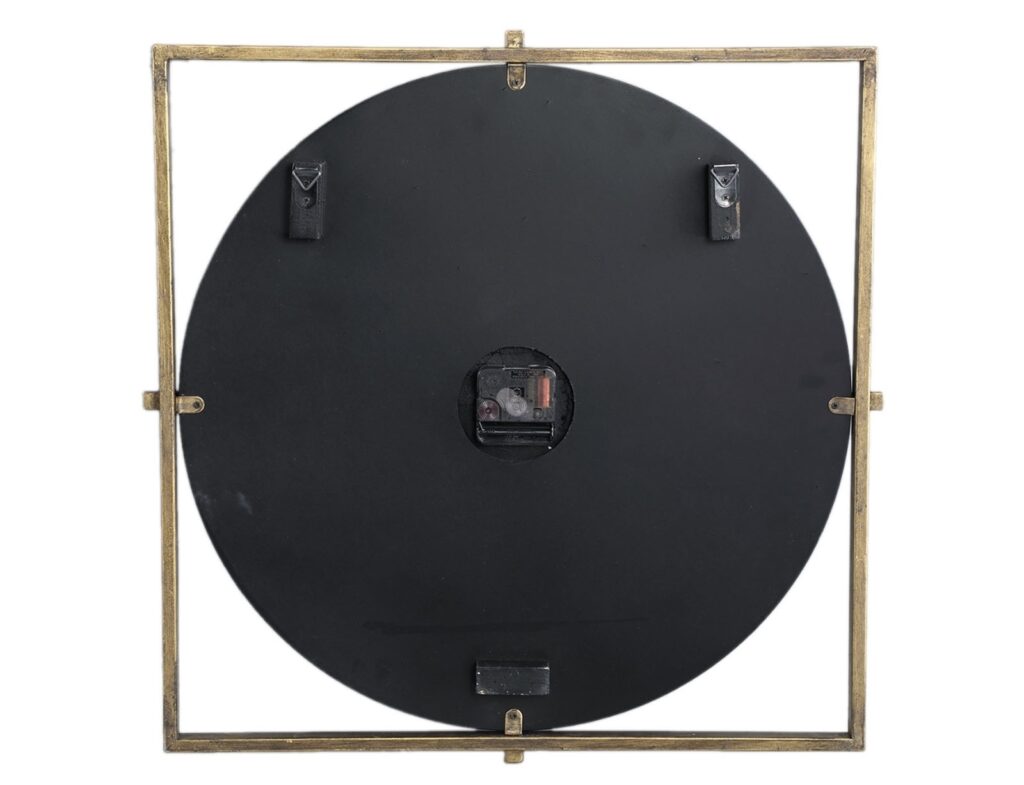 Ρολόγια Εσωτερικού Χώρου Ptmd Wall Clock Oxxo Gold-Coloured/Black 53 Cm