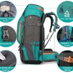 Σακίδιο πλάτης ορειβατικό - 2401 - 65L - 221271 - Black
