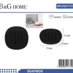 Σαπουνοθήκες μπάνιου πλαστικές σε σετ 9Χ - Black - 21772