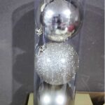 Σετ Χριστουγεννιάτικες μπάλες - 12cm - 3pcs - 326123 - Silver