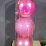 Σετ Χριστουγεννιάτικες μπάλες - 15cm - 3pcs - 326130 - Pink