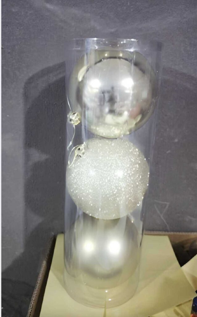 Σετ Χριστουγεννιάτικες μπάλες - 15cm - 3pcs - 326130 - White