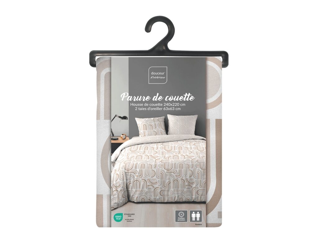 Σετ Παπλωματοθήκη-Μαξιλαροθήκη Douceur D'intérieur - 220X240Cm - 3 Τμχ