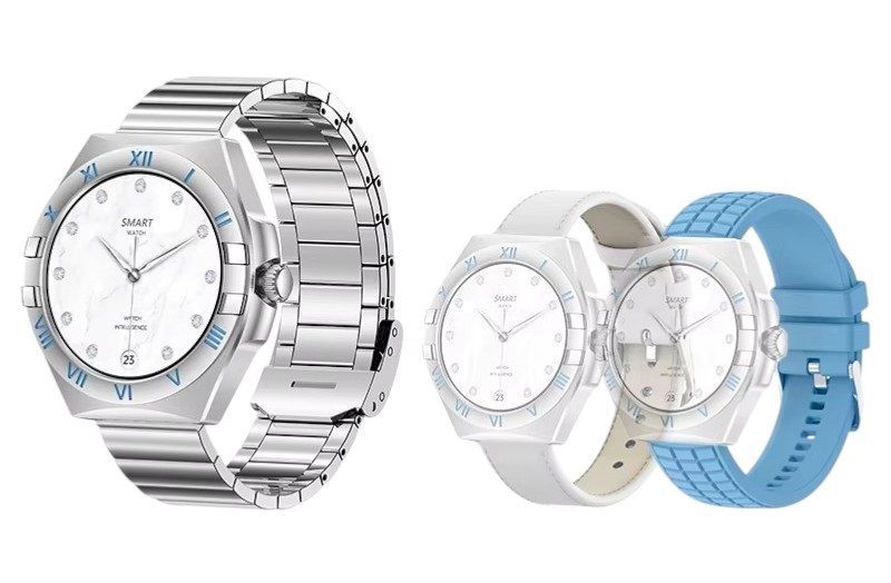 Σετ Smartwatch με 3 λουράκια - LG80 Mini - 065066 - Blue