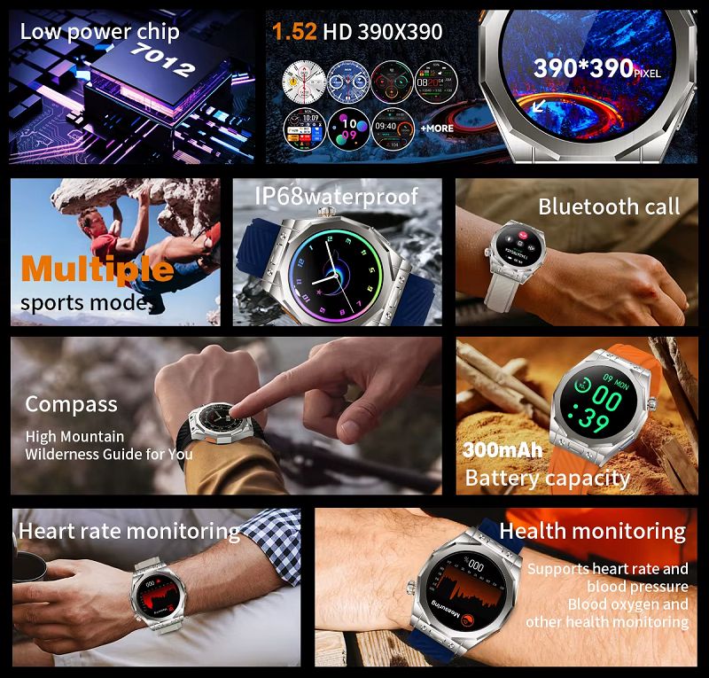 Σετ Smartwatch με 3 λουράκια - Z83 MAX - 880518 - Grey