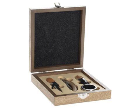 Σετ Sommelier Sommelier Kit 4Pcs Wood Marc 160753