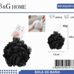 Σφουγγάρια μπάνιου δίχτυ σε σετ 5Χ - Black - 24973