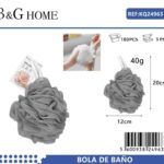 Σφουγγάρια μπάνιου δίχτυ σε σετ 5Χ - Grey - 24963