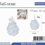 Σφουγγάρια μπάνιου δίχτυ σε σετ 5Χ - Light Blue - 24967