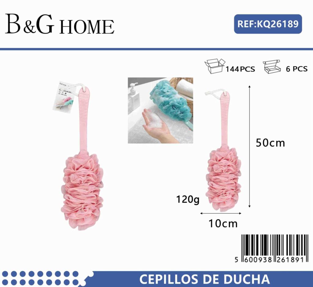 Σφουγγάρια μπάνιου δίχτυ σε σετ 6Χ - Pink - 26189