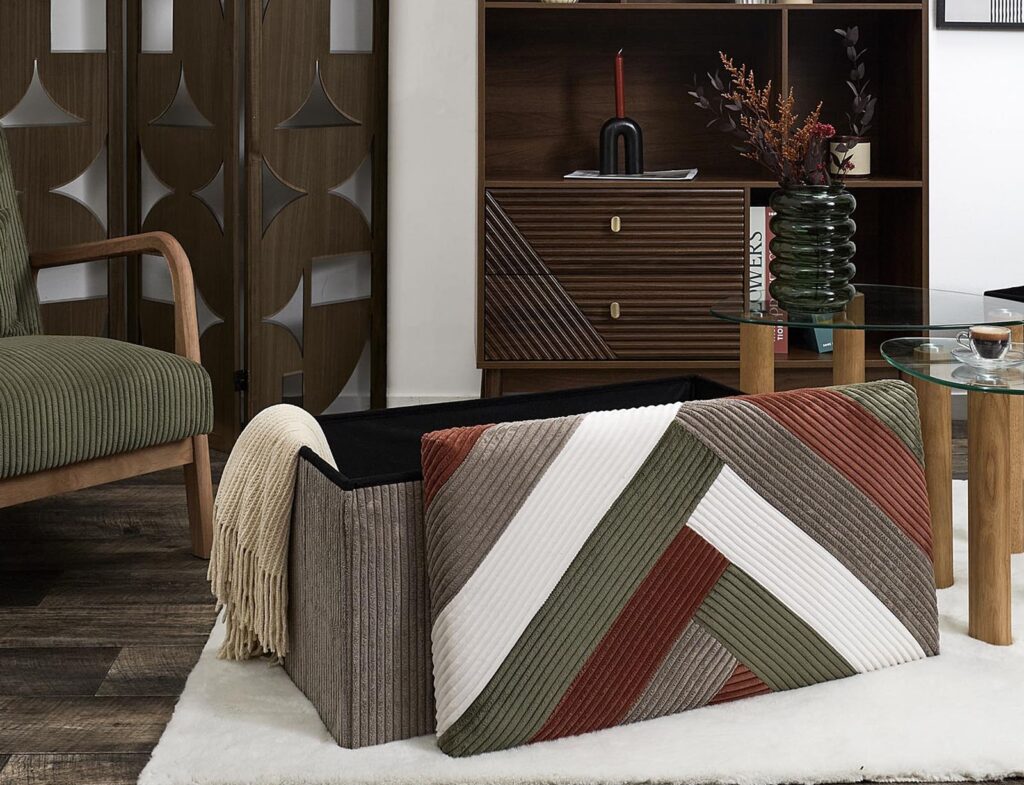 Σκαμπό & Πουφ Patchwork Folding Bench Box Scott Hd0551