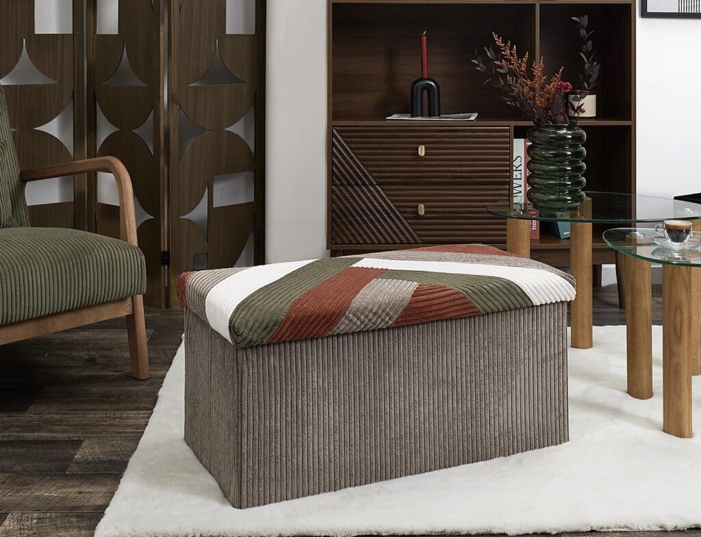 Σκαμπό & Πουφ Patchwork Folding Bench Box Scott Hd0551