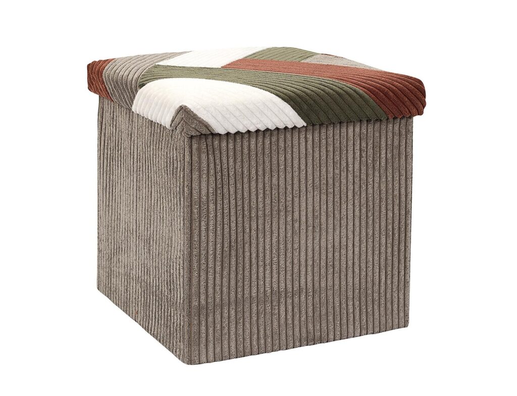 Σκαμπό & Πουφ Patchwork Folding Pouffe Box Cotele Scott Hd0550