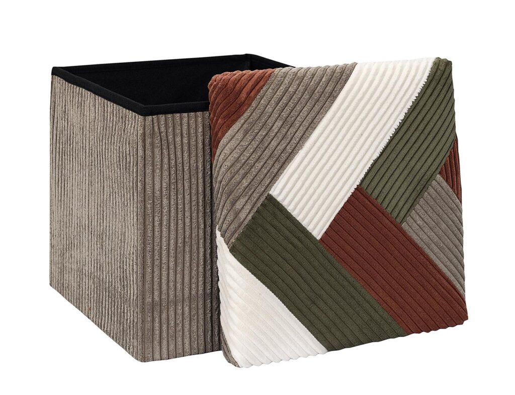 Σκαμπό & Πουφ Patchwork Folding Pouffe Box Cotele Scott Hd0550