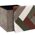 Σκαμπό & Πουφ Patchwork Folding Pouffe Box Cotele Scott Hd0550