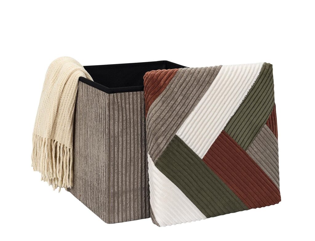 Σκαμπό & Πουφ Patchwork Folding Pouffe Box Cotele Scott Hd0550