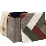 Σκαμπό & Πουφ Patchwork Folding Pouffe Box Cotele Scott Hd0550