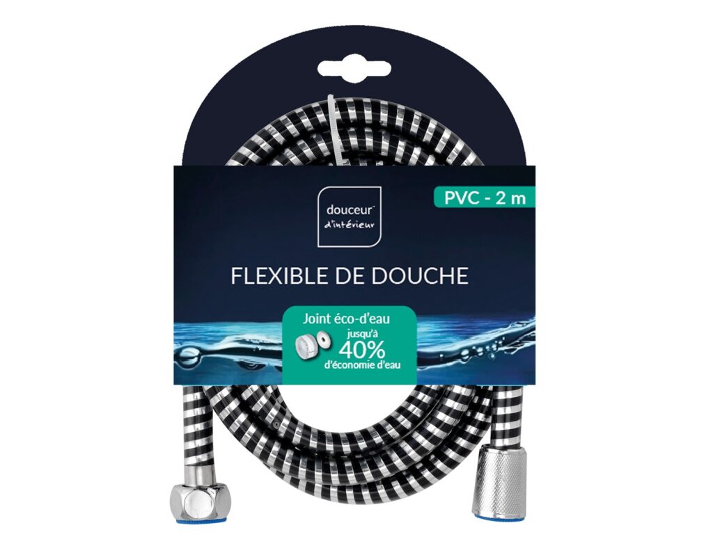 Στήλες Και Τηλέφωνα Ντους Shower Hose 2 M Pvc Hydro Black