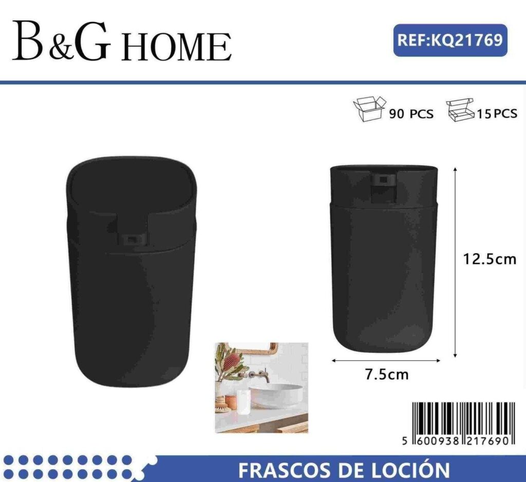 Θήκες κρεμοσάπουνου Dispenser πλαστικές - Σετ 5pcs - Black - 21769