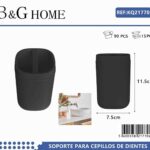 Θήκες οδοντόβουρτσας πλαστικές σε σετ 5Χ - Black - 21770