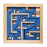 Το Θυμάσαι; (Παιχνίδια Ρετρό Από Τα Παλιά) Wooden Game Of Skill, Labyrinth, Made Of Wood, Blu