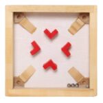 Το Θυμάσαι; (Παιχνίδια Ρετρό Από Τα Παλιά) Wooden Game Of Skill, Labyrinth, Made Of Wood, Red