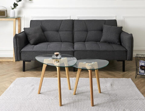 Τραπεζάκια Σαλονιού Glass Nesting Tables X2 Hd3212