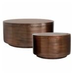 Τραπεζάκια Σαλονιού Ptmd Side Table Georgy Metal Copper-Coloured 80 Cm
