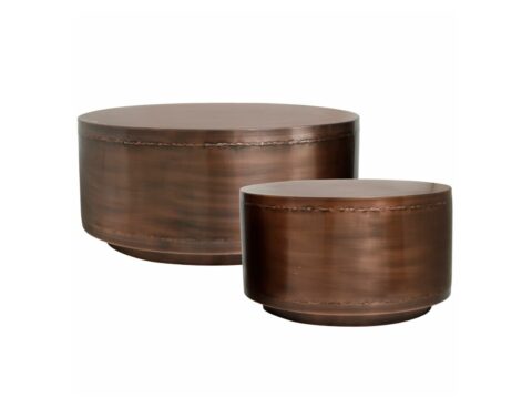 Τραπεζάκια Σαλονιού Ptmd Side Table Georgy Metal Copper-Coloured 80 Cm
