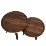 Τραπεζάκια Σαλονιού Round Nesting Table Acacia X2 Hd0290