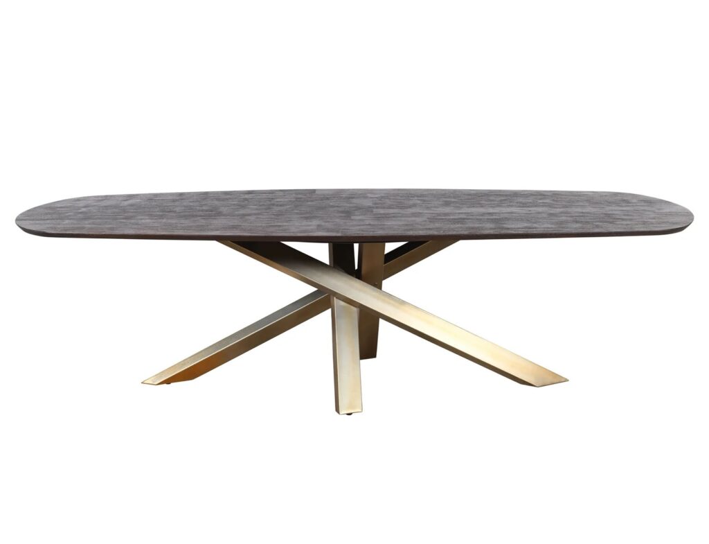 Τραπέζι Alore Ptmd - 200Cm - Brown, Gold