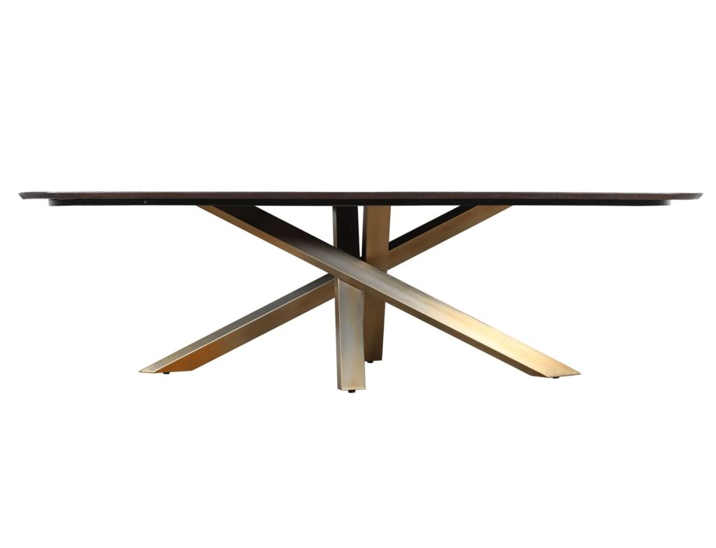 Τραπέζι Alore Ptmd - 200Cm - Brown, Gold