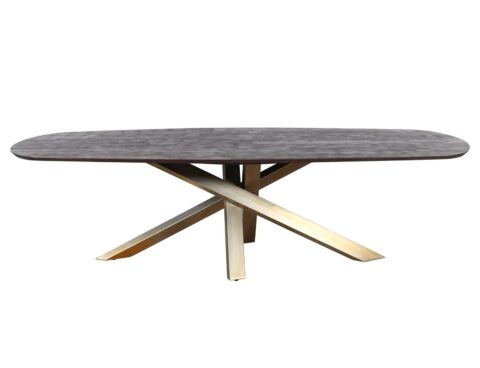 Τραπέζι Alore Ptmd - 200Cm - Brown, Gold