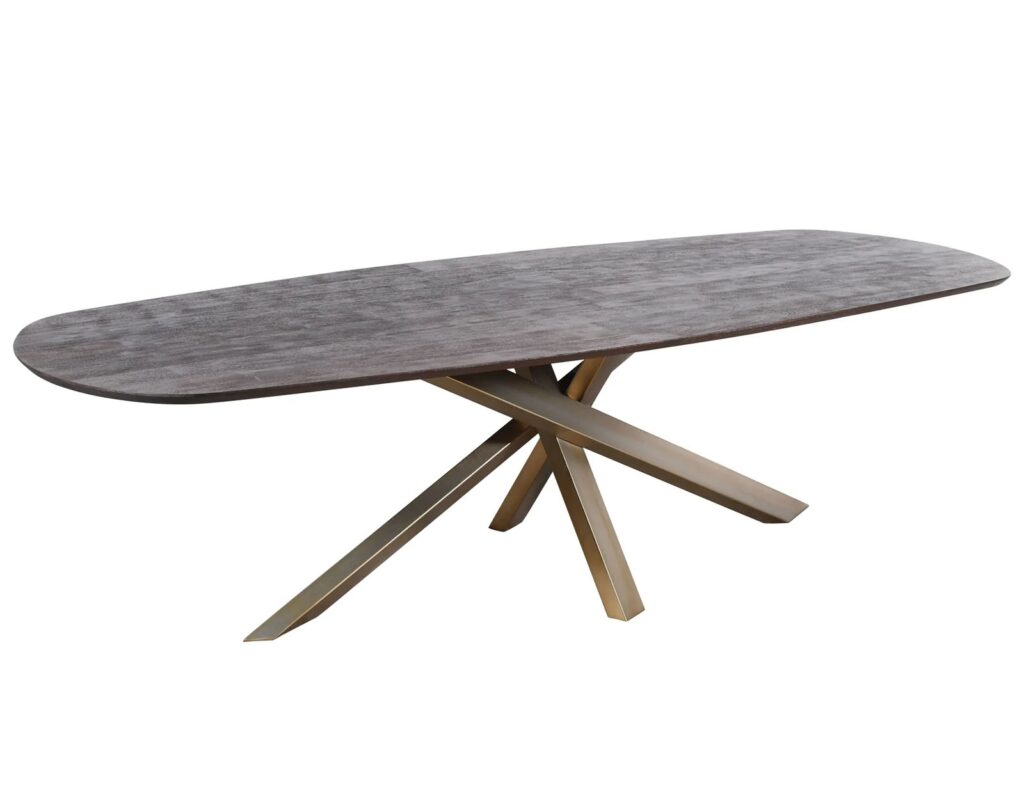 Τραπέζι Alore Ptmd - 200Cm - Brown, Gold
