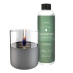 Τζάκια & Εστίες Φωτιάς Εσωτερικών Χώρων Lilly 10 Set Dark Grey + Tenderfuel 1 Wick Candle