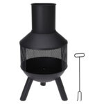 Τζακια Και Εστίες Φωτιάς Βεράντας - Κήπου Chimney Fireplace Metal H76Cm Cm7000220